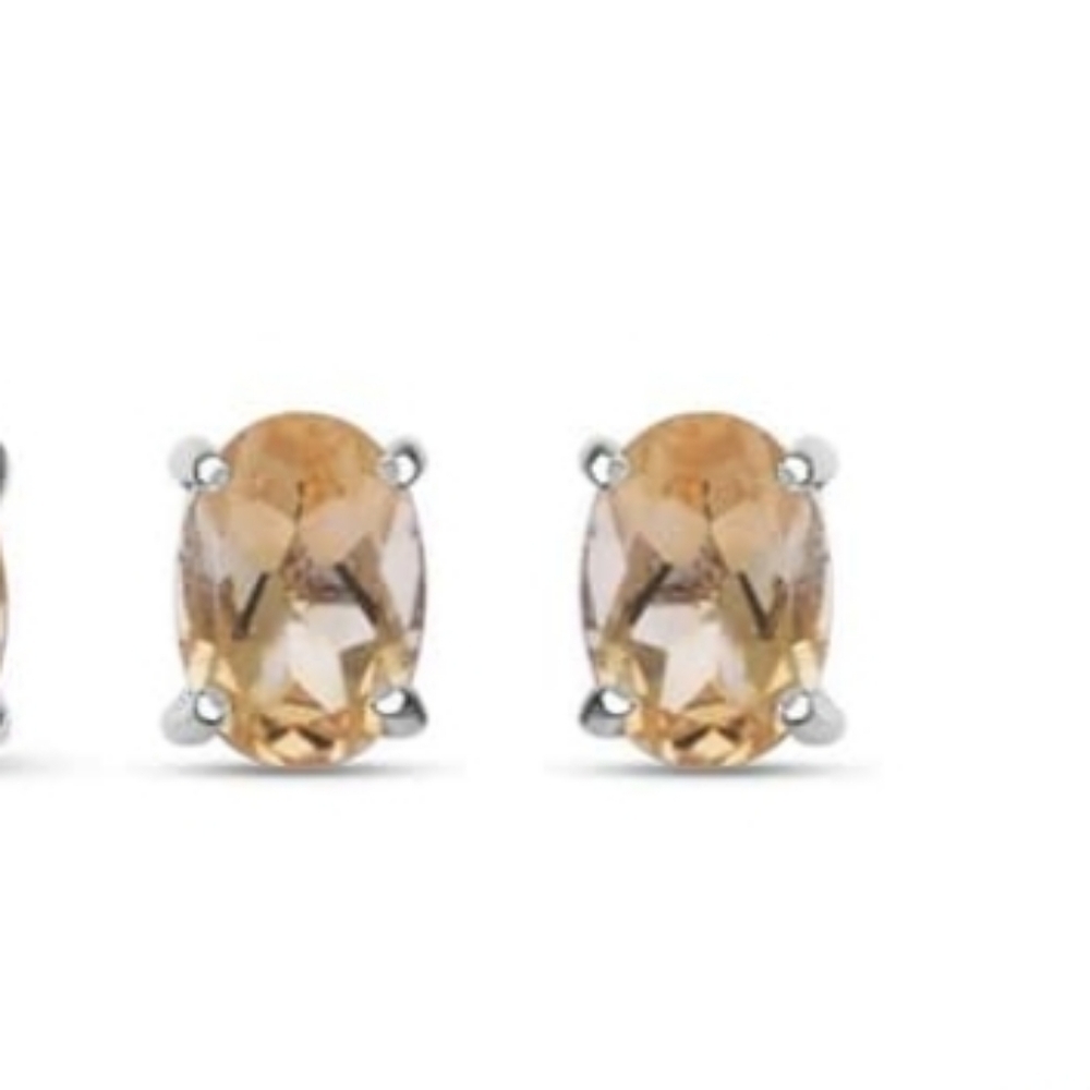 Citrine & Topaz Stud Earrings